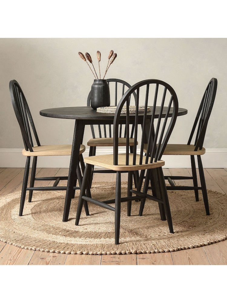 Cotswold Company Black Oak Berkeley Round Dining Table - Image 1 of 4