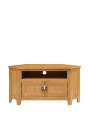 Cotswold Company Rustic Oak Oakland Corner TV Unit - Image 2 of 6