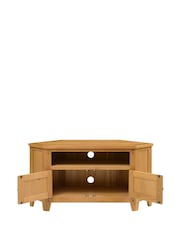 Cotswold Company Rustic Oak Oakland Corner TV Unit - Image 3 of 6