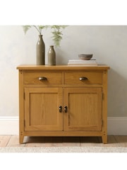 Cotswold Company Rustic Oak Oakland Small Sideboard - Image 1 of 6