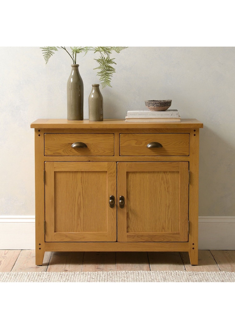 Cotswold Company Rustic Oak Oakland Small Sideboard - Image 1 of 6