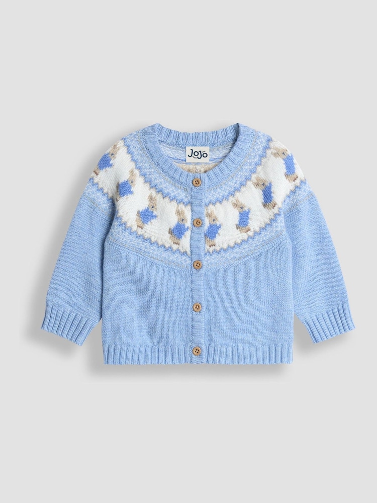 JoJo Maman Bébé Fairisle Knit Cardigan & Bottom Set - Bild 2 von 6