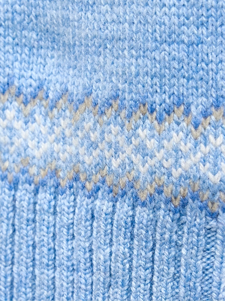 JoJo Maman Bébé Fair isle Knit Cardigan & Ibaba Set - Larawan 7 ng 7