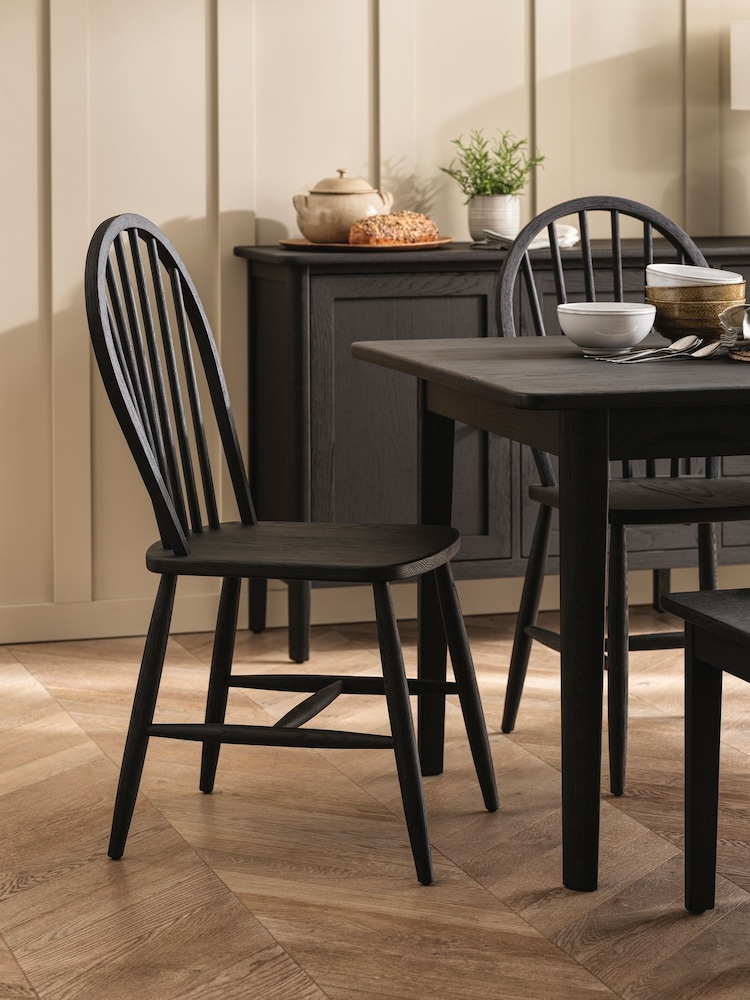 Cotswold Company Black Oak Berkeley Dining Chair Set of 2 - Image 1 of 6