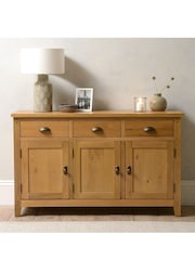 Cotswold Company Rustic Oak Oakland Large Sideboard - Image 1 of 6