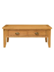 Cotswold Company Rustic Oak Oakland Coffee Table - Image 2 of 5