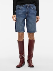 VILA Blue Bermuda Denim Shorts - Image 1 of 7