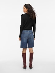 VILA Blue Bermuda Denim Shorts - Image 3 of 7