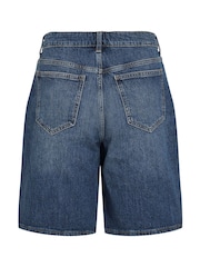 VILA Blue Bermuda Denim Shorts - Image 7 of 7