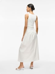 VILA White Drop Waist Sleeveless Balloon Maxi Dress - Image 2 of 4