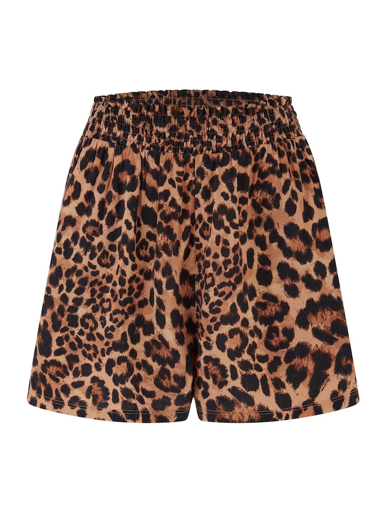 Pour Moi Leopard Print Viscose Beach Shorts - Image 3 of 4