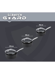 Prestige 3 Piece Black Scratch Guard Saucepan Set - Image 3 of 9