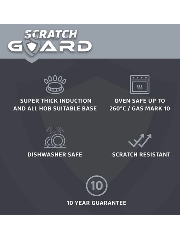 Prestige 3 Piece Black Scratch Guard Saucepan Set - Image 9 of 9