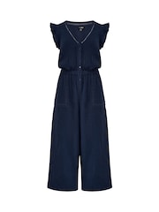 Pour Moi Cotton Double Cloth Ladder Trim Jumpsuit - Imagen 3 de 4