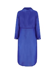 Pour Moi Blue Chiffon Maxi Beach Shirt - Image 5 of 5