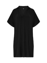Pour Moi Black V-Neck Collared Beach Kaftan - Image 3 of 4