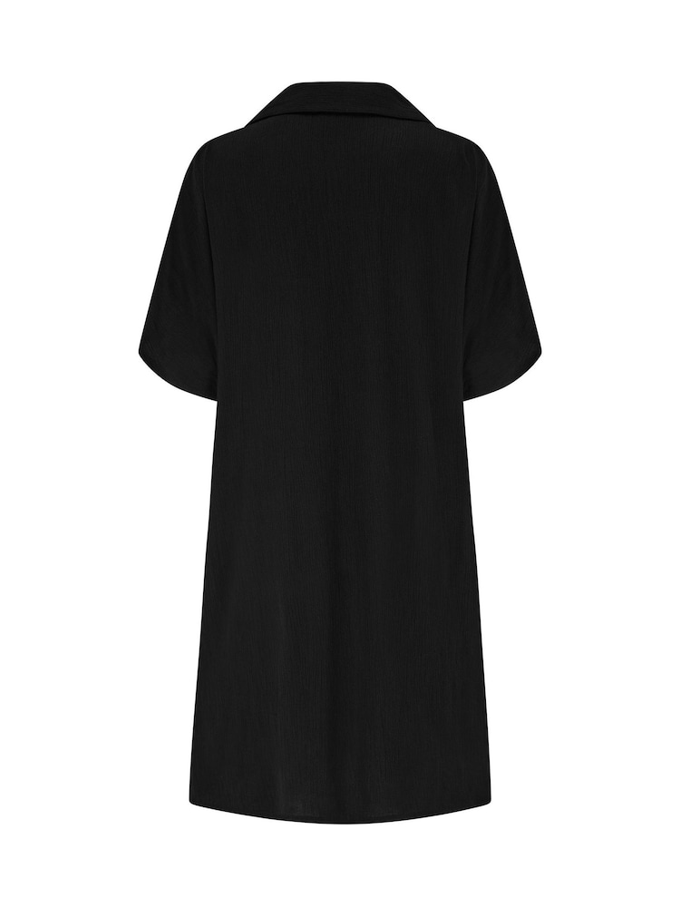 Pour Moi Black V-Neck Collared Beach Kaftan - Image 4 of 4