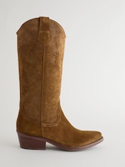 Penelope Chilvers Goldie Cordoban Suede Brown Boots - Image 1 of 1