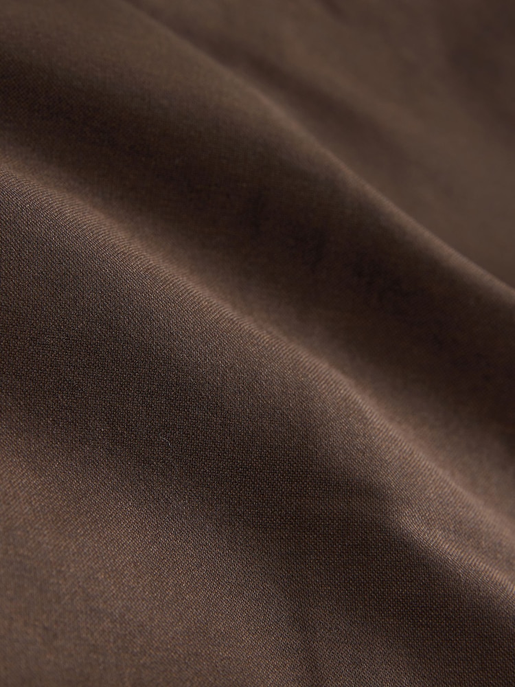 Chocolate Brown Bubble Sleeve Cropped Jacket - Image 8 of 8