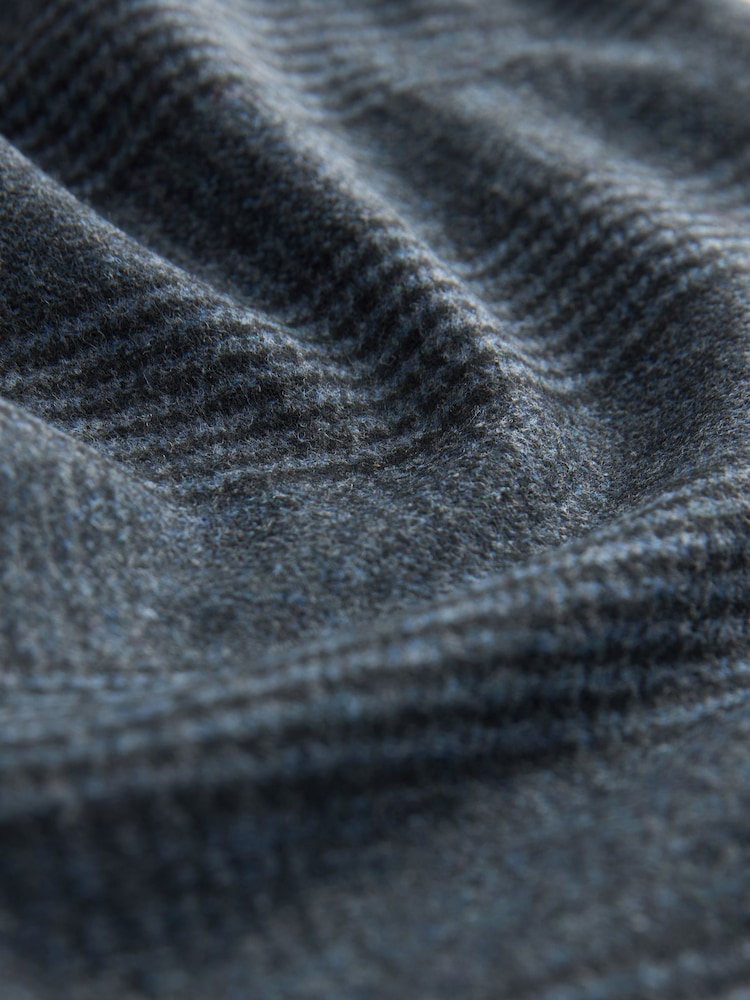 Blue Check N. Premium Barrel Leg Trousers With Wool - Image 3 of 3 Blue Check N. Premium Barrel Leg Trousers With Wool - Image 3 of 3