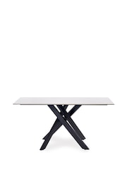 Julian Bowen White Black Bradley Dining Table - Image 3 of 5