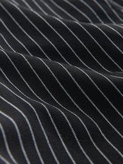 Black/White Pinstripe Check Smart Wide Leg Trousers - Image 2 of 3