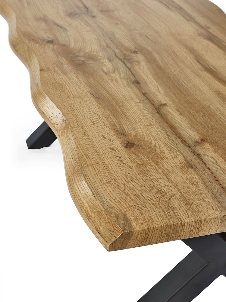Julian Bowen Oak Black Harvey Coffee Table - Image 2 of 4