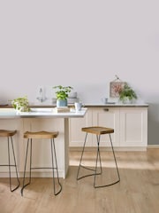 Julian Bowen Set of 2 Brown Black Travis Bar Stools - Image 1 of 7
