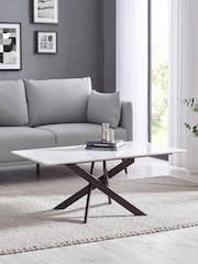 Julian Bowen White Black Bradley Coffee Table - Image 1 of 4