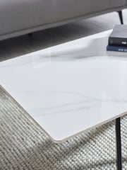 Julian Bowen White Black Bradley Coffee Table - Image 2 of 4