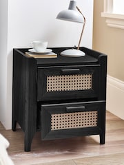 Julian Bowen Black Sydney 2 Drawer Bedside - Image 10 of 10