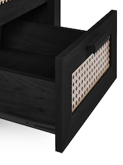 Julian Bowen Black Sydney 2 Drawer Bedside - Image 7 of 10