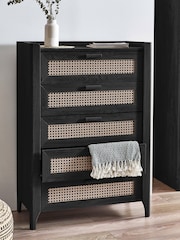 Julian Bowen Black Sydney 5 Drawer Chest - Image 2 of 10