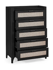 Julian Bowen Black Sydney 5 Drawer Chest - Image 7 of 10