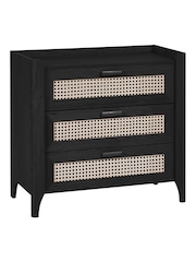 Julian Bowen Black Sydney 3 Drawer Chest - Image 2 of 10