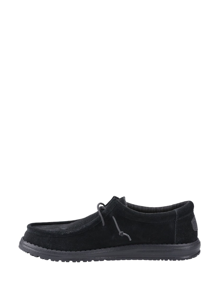 HEYDUDE Wally Suede Black Shoes - Image 2 of 5
