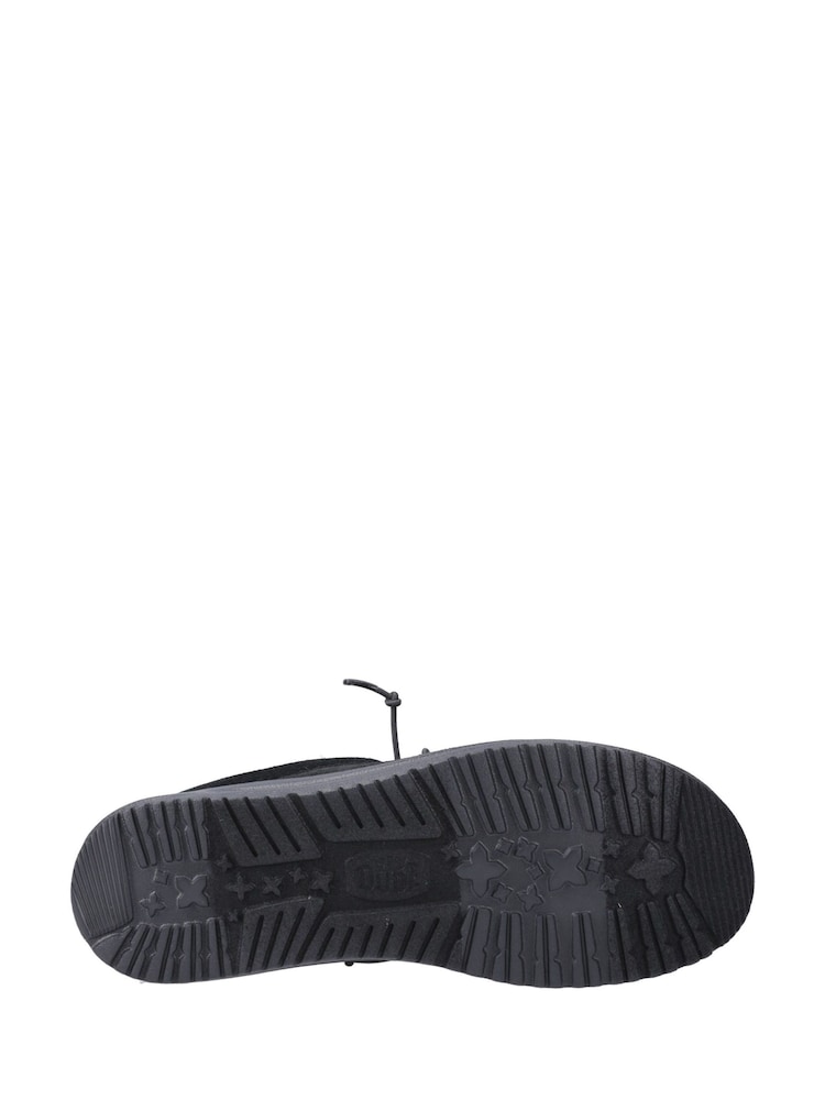 HEYDUDE Wally Suede Black Shoes - Image 5 of 5