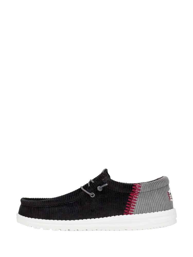 HEYDUDE Wally Funk Corduroy Black Shoes - Image 2 of 7