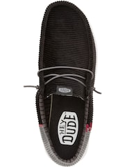 HEYDUDE Wally Funk Corduroy Black Shoes - Image 5 of 7