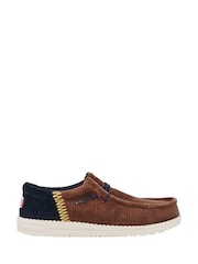 HEYDUDE Wally Funk Corduroy Brown Shoes - Image 1 of 7