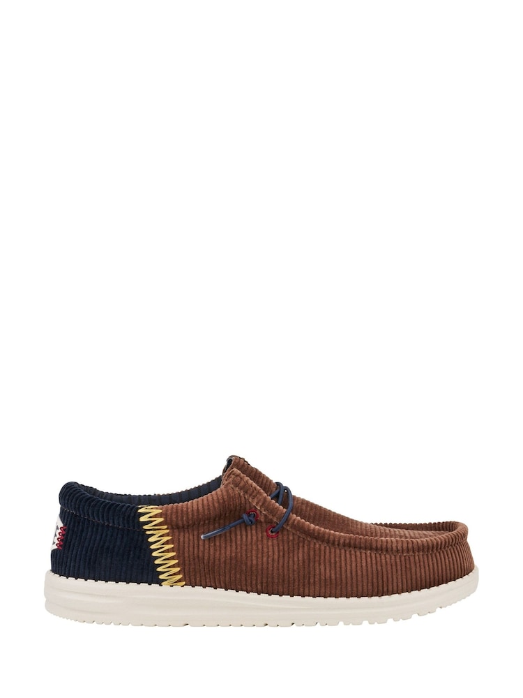 HEYDUDE Wally Funk Corduroy Brown Shoes - Image 1 of 7