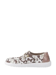 HEYDUDE Wendy Disco Cow Brown Shoes - Image 2 of 5