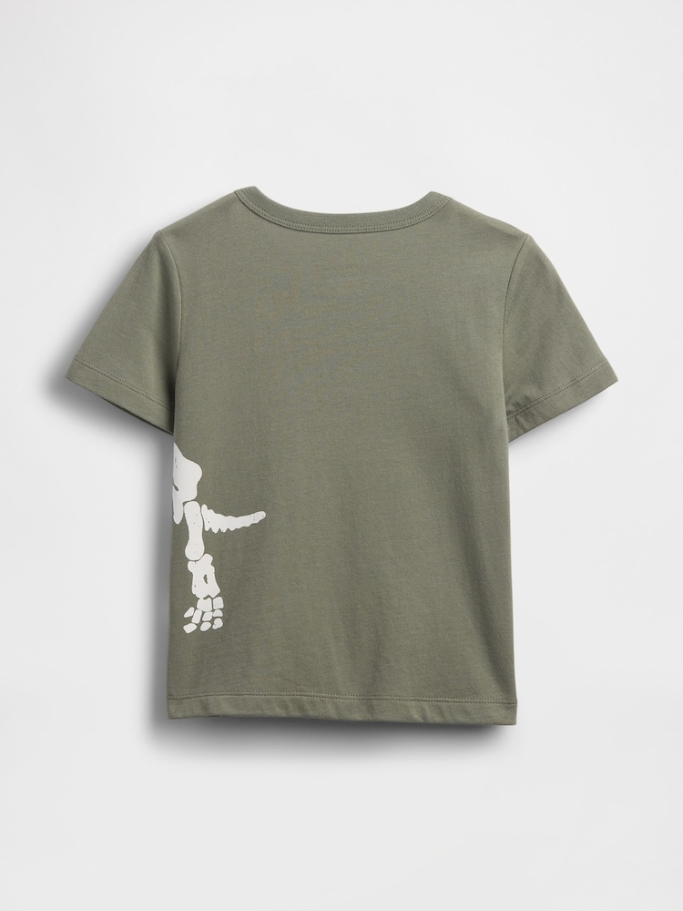 Gap Green Dinosaur Graphic Jersey Short Sleeve T-Shirt (6mths-5yrs) - Image 2 of 2