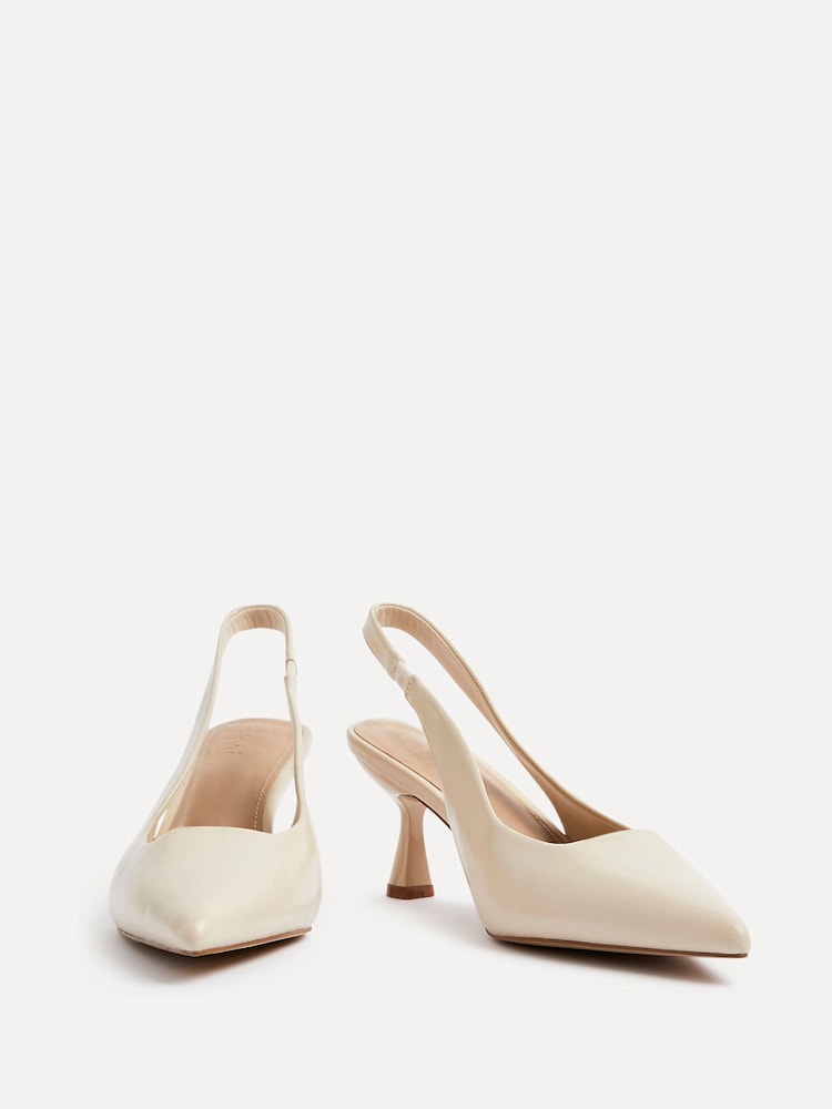 Linzi Cream Presley Stiletto Pointed Court Heels - Image 3 of 5