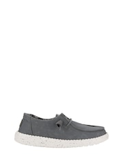 HEYDUDE Grey Wendy Canvas Shoes - Image 1 of 4