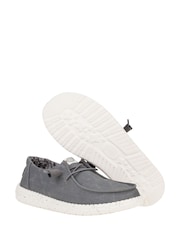 HEYDUDE Grey Wendy Canvas Shoes - Image 3 of 4