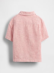 Gap Red Stripe Brannan Bear Linen-Cotton Short Sleeve Shirt (6mths-5yrs) - Image 3 of 3