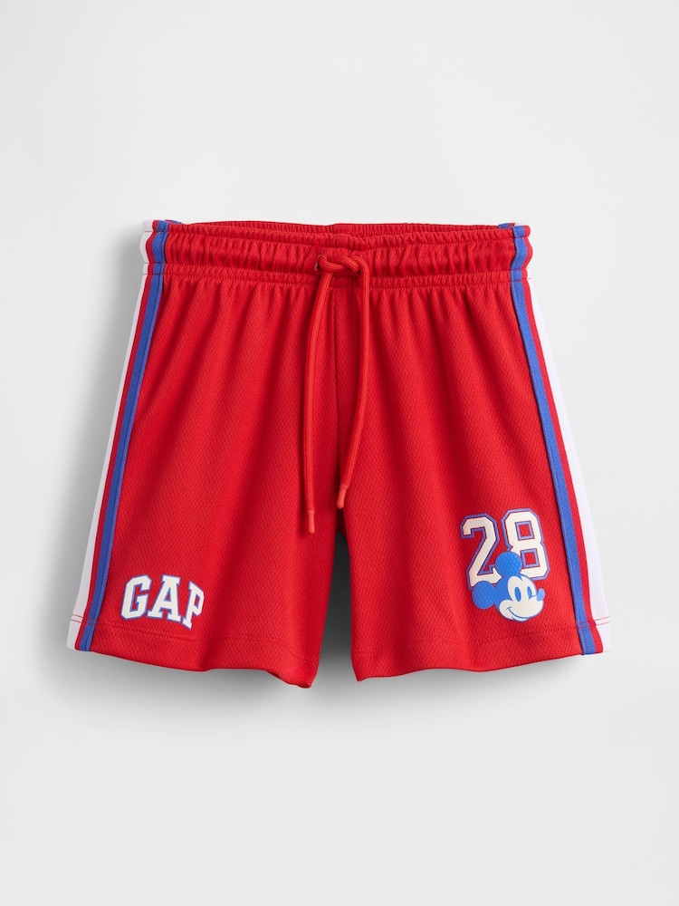 Gap Red Mickey Mouse Disney Mesh Pull On Shorts (6mths-5yrs) - Image 1 of 3 Gap Red Mickey Mouse Disney Mesh Pull On Shorts (6mths-5yrs) - Image 1 of 3