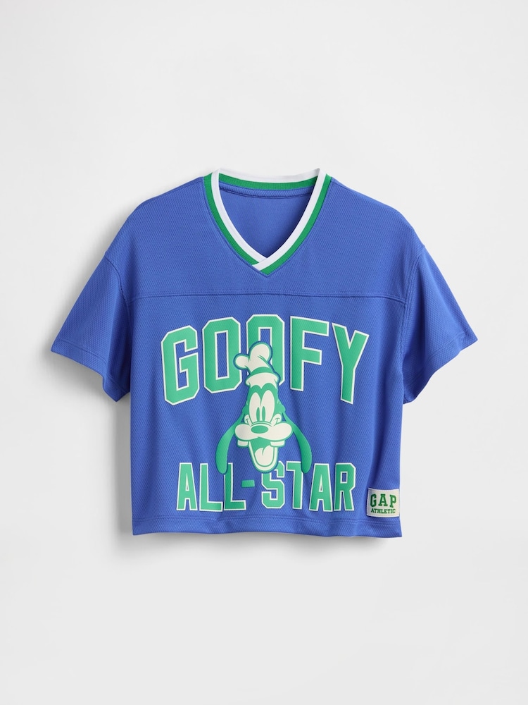 Gap Blue Goofy Disney Mesh Jersey Short Sleeve T-Shirt (6mths-5yrs) - Image 1 of 3
