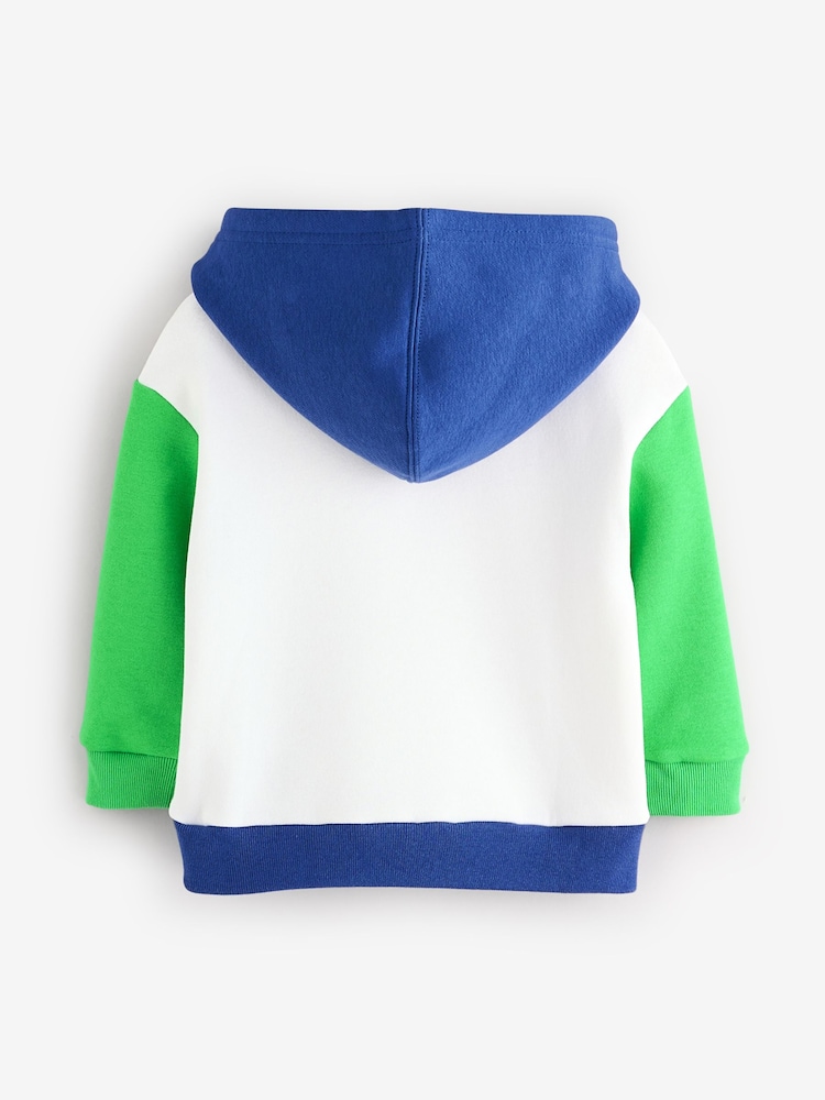 Gap White/Blue Logo Colourblock Hoodie - Image 2 of 6